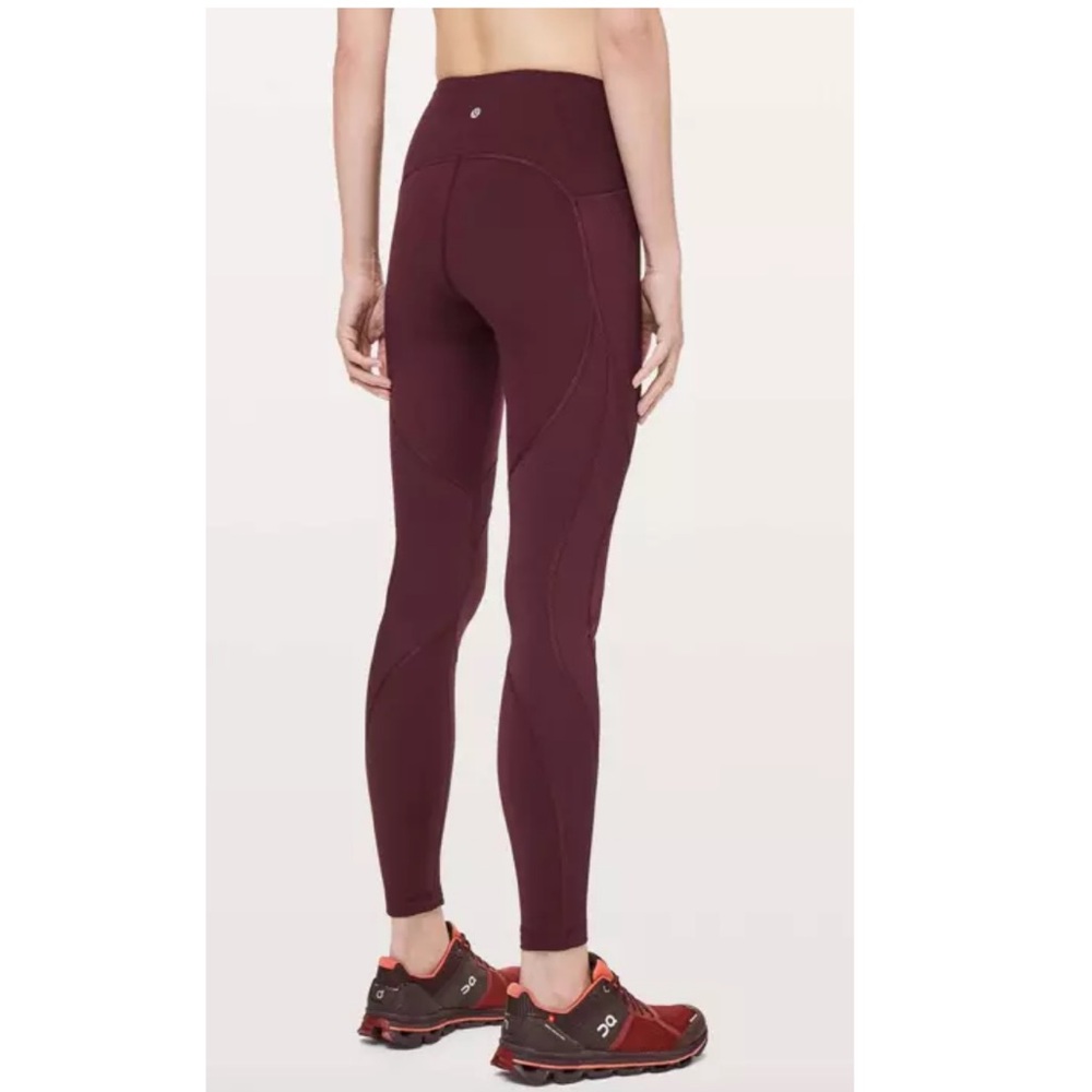 Lululemon | on repeat 7/8 tight burgundy